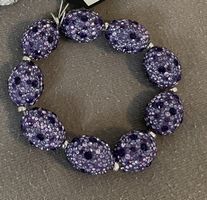 Lila Glitzer Armband, neuwertig, mit hochwertigen Steinchen