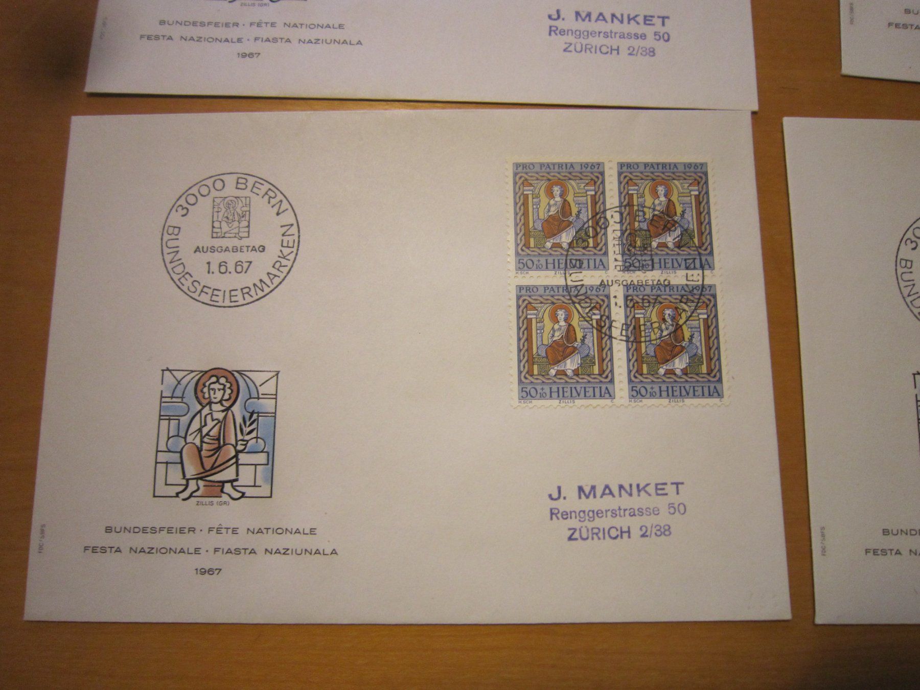 Tutti i francobolli: PP 1967 FDC Serie und 4er – Usato da Gordola venduto da Polentaefung 5