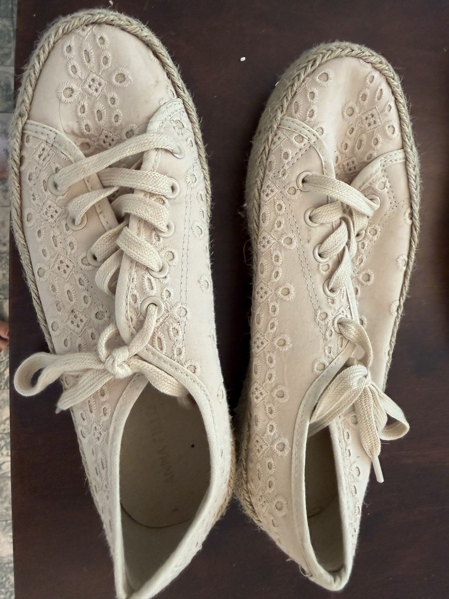 Anna Field Scarpe da donna: Anna Field Espadrilles beige Lochmuster Grösse 40 – Usato da Basel venduto da rara1989