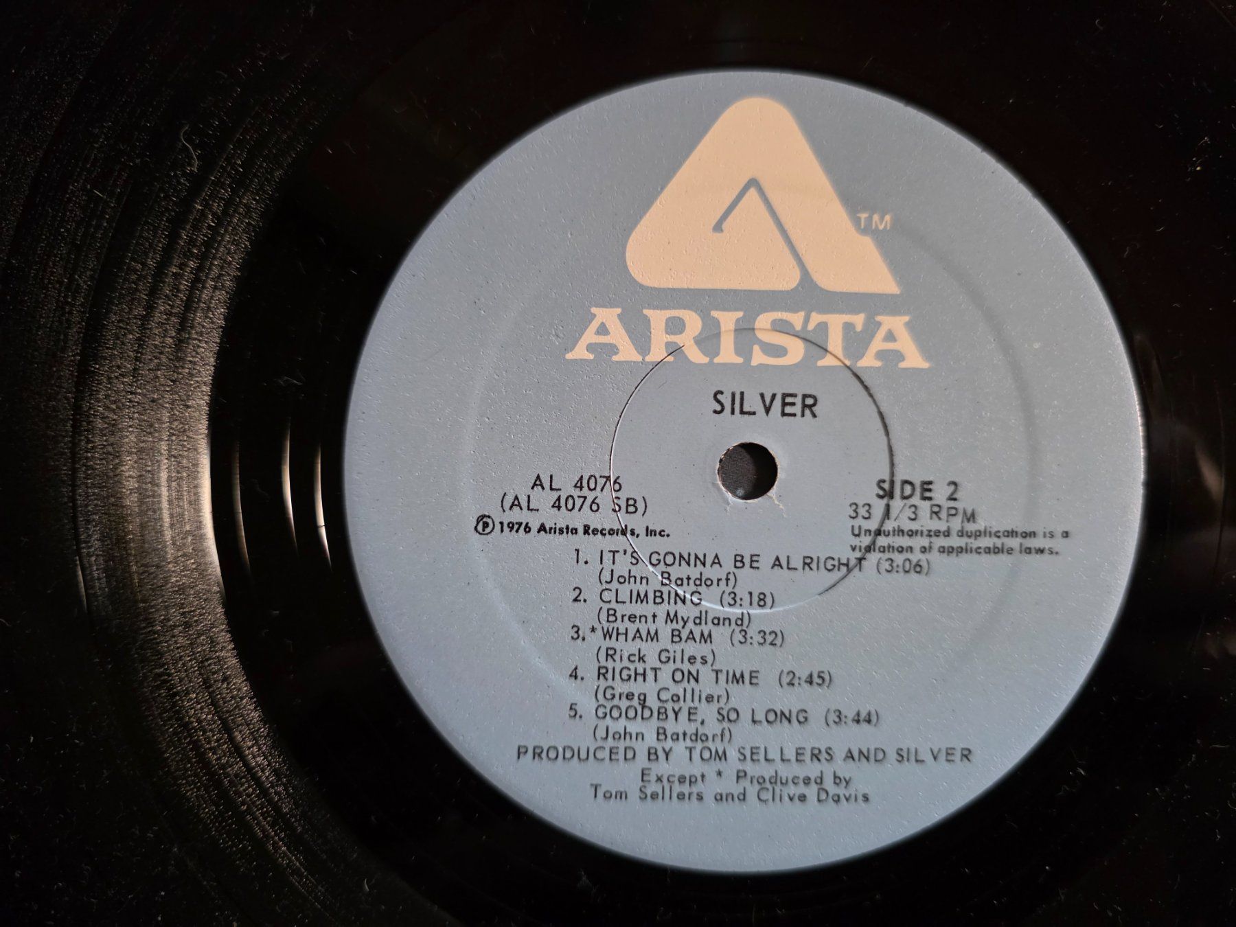 Dischi in vinile: Vinyl LP - SILVER - Arista  AL 4076 – Usato da Walterswil BE venduto da Lonitti 5