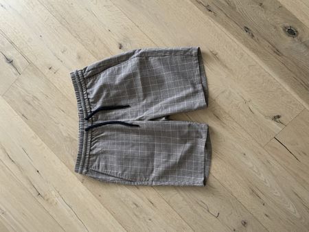 Karomuster Shorts Sommer - Grösse M - Leinenoptik-Mix - Top 