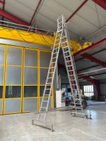 Seilzug-Bockleiter aus Alu mit Korb Podesthöhe 5.2 m fahrbar