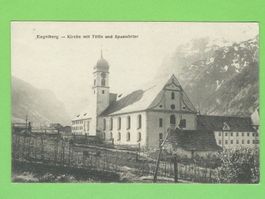 Engelberg - Kirche mit Titlis und Spannörter