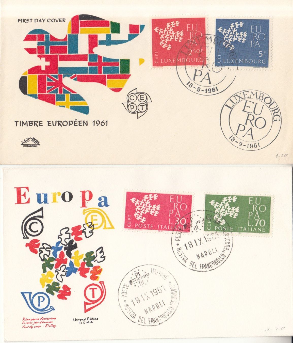 Alle Briefmarken: Europa FDC 14 divers 1958/71 – Gebraucht aus Bürglen TG von StampGraf 6