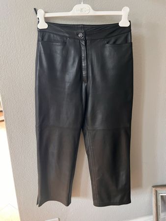 Lederhose Per Me, Gr. 36, schwarz 