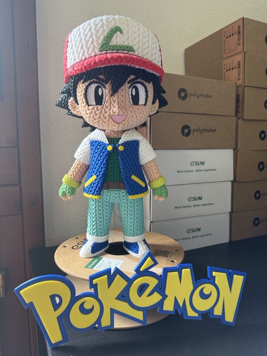 Statuette: 3D Printed Pokemon Ash Ketchum Figure - Display – Nuovo (secondo la descrizione) da Gland venduto da Rto14