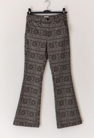 LIU JO Glencheck Hose Schlaghose Pants trousers Gr.34