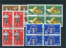 1955 Werbemarken 320-23 im V'block gest.