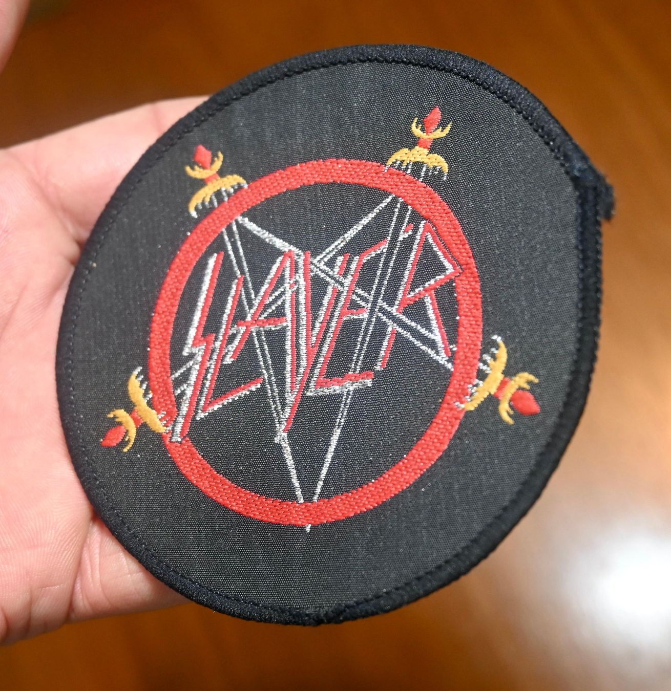 Placchette & Badge: VINTAGE Slayer - Pentagramm Logo  PATCH – Usato da Pfaffhausen venduto da mono_rec