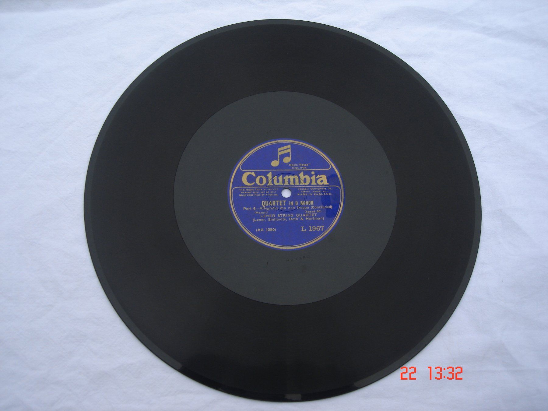 Dischi in vinile: Schellackplatten Mozart Streichquartett d-Moll Nr.15 Op.421 – Usato da Aeschi SO venduto da abi1951 6