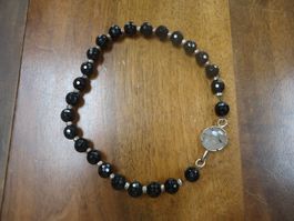 Collier vintage - Perles en verre et métal