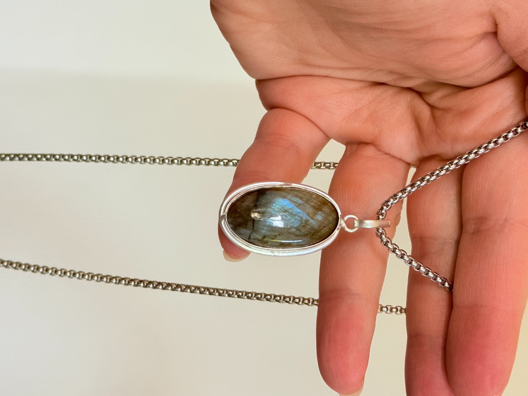 Ketten: Collier labradorite, élégant et tendance ✨ – Neu und originalverpackt aus Genève von AWWA 6