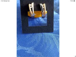 Elegante Goldohrringe 750/18K mit Diamanten, neu