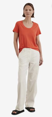 Marc O’Polo Damen T-Shirt – Grösse M – Orangerot
