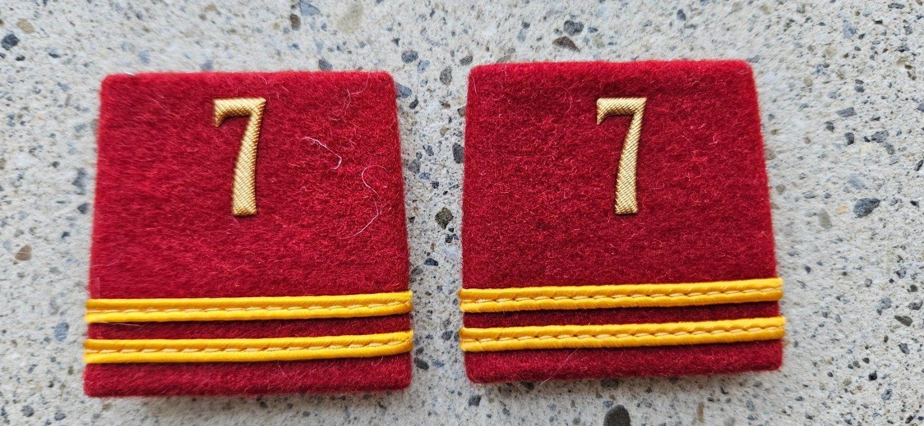 Schweizer Armee Plaketten & Abzeichen: *** Patten /Schulterschlaufen mit Nummer *** – Gebraucht aus Riedholz von fr_sIruP