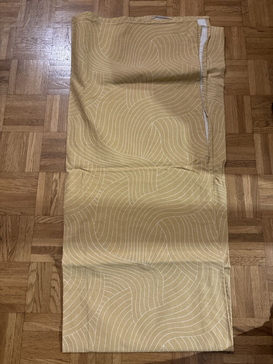 Sonstige Tischwäsche: Nappe jaune moutarde à motif ondulé - Superbe! – Gebraucht aus Genève von captus