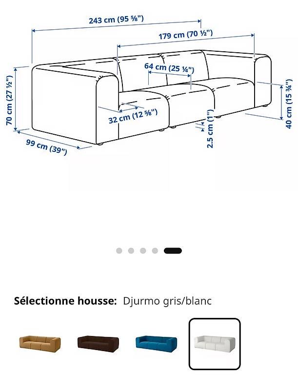 Divani: CANAPÉ 3 places STOCKHOLM – Usato da Genève venduto da gua_9bpv 3