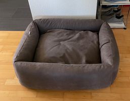 Hundebett Boox Büffelleder mokka 65 x 80 cm