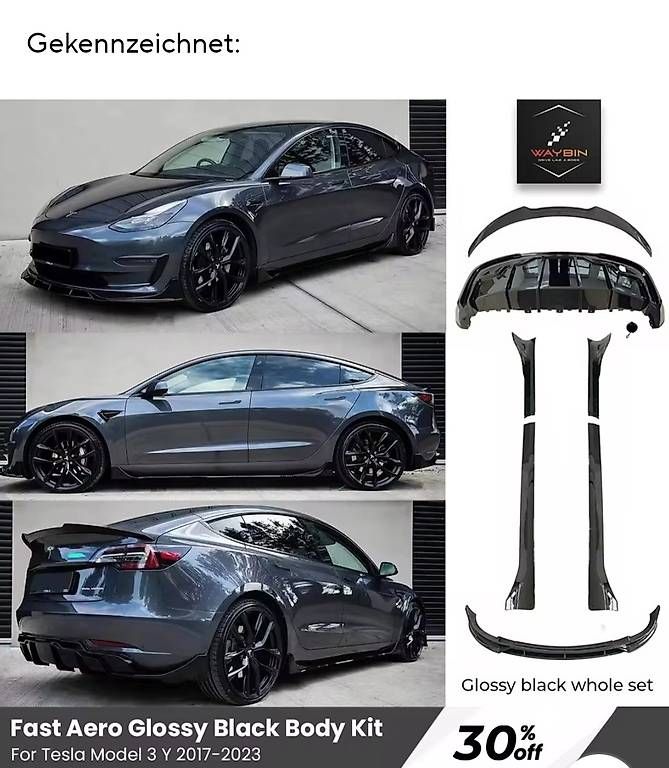 Alle Autoersatzteile: Tesla Model 3 Spoiler Bodykit  – Gebraucht aus Einigen von laramino 1
