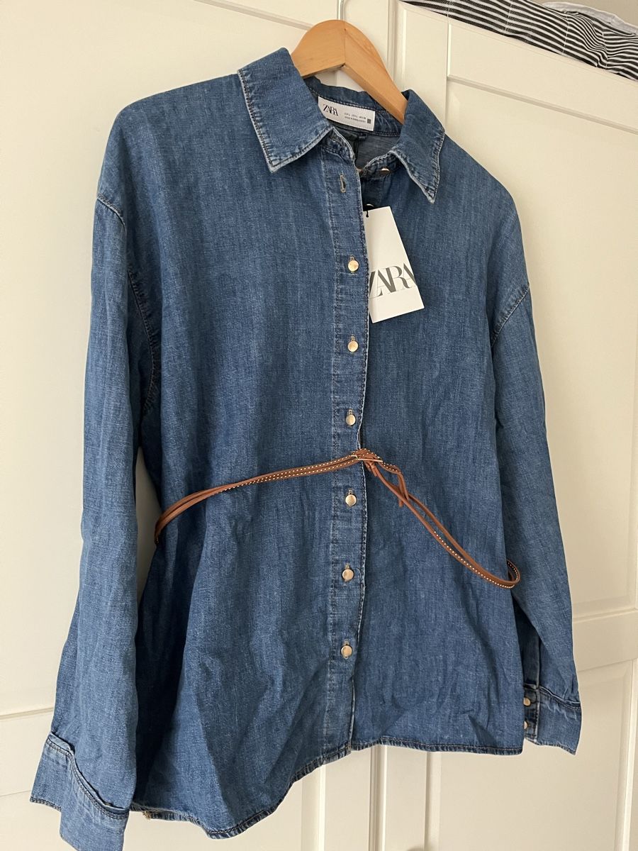 Zara Camicette: Jeanshemd aus Baumwolle mit Gürtel – Nuovo e nell'imballaggio originale da Allschwil venduto da eyl_bb8q 2