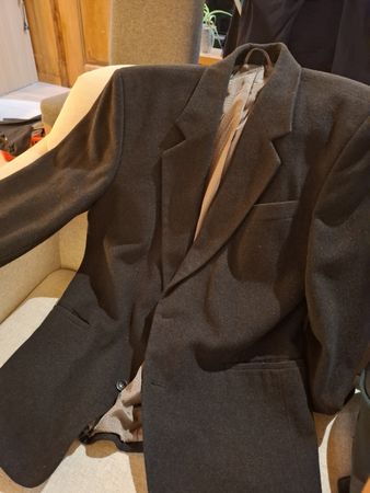 Herren Sakko La Grenouille schwarz Grösse 48 Wolle Mix