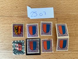 Pro Juventute Kantonswappen Nr. 11, 18, 17 meist postfrisch