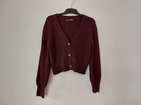 Damen Strickjacke, Bordeaux 