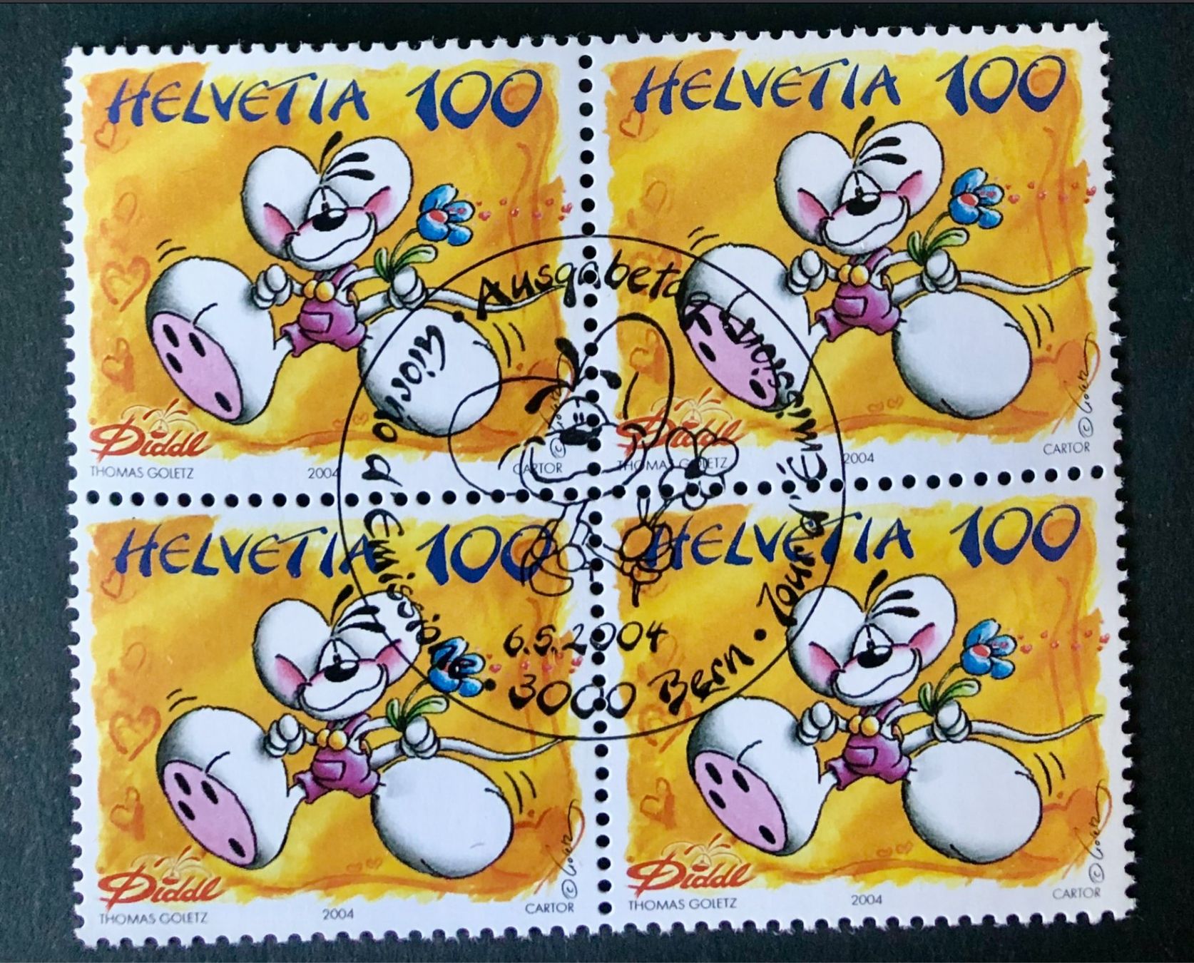 Tutti i francobolli: Viererblock Nr.1125/1126 mit Stempel Bern 2004 – Usato da Aarau venduto da Billa007 2