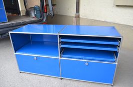 USM Haller Sideboard blau 2x Schubladen 2x Fach ab 1Fr.