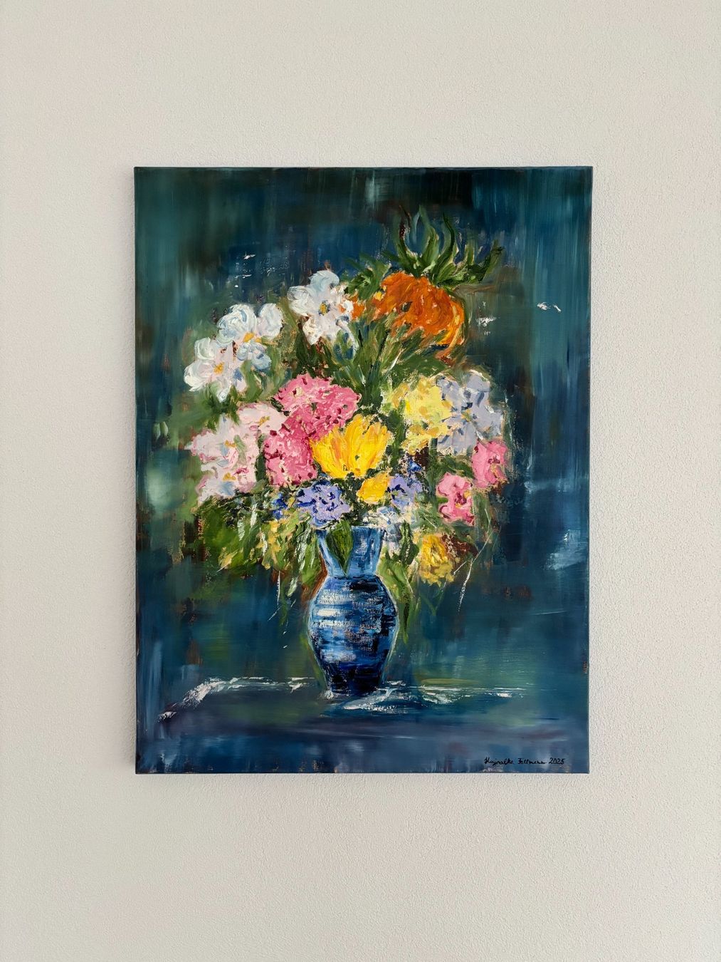Dipinti: Gemälde Blumenstrauss in Vase – Nuovo (secondo la descrizione) da Cham venduto da Felha 1