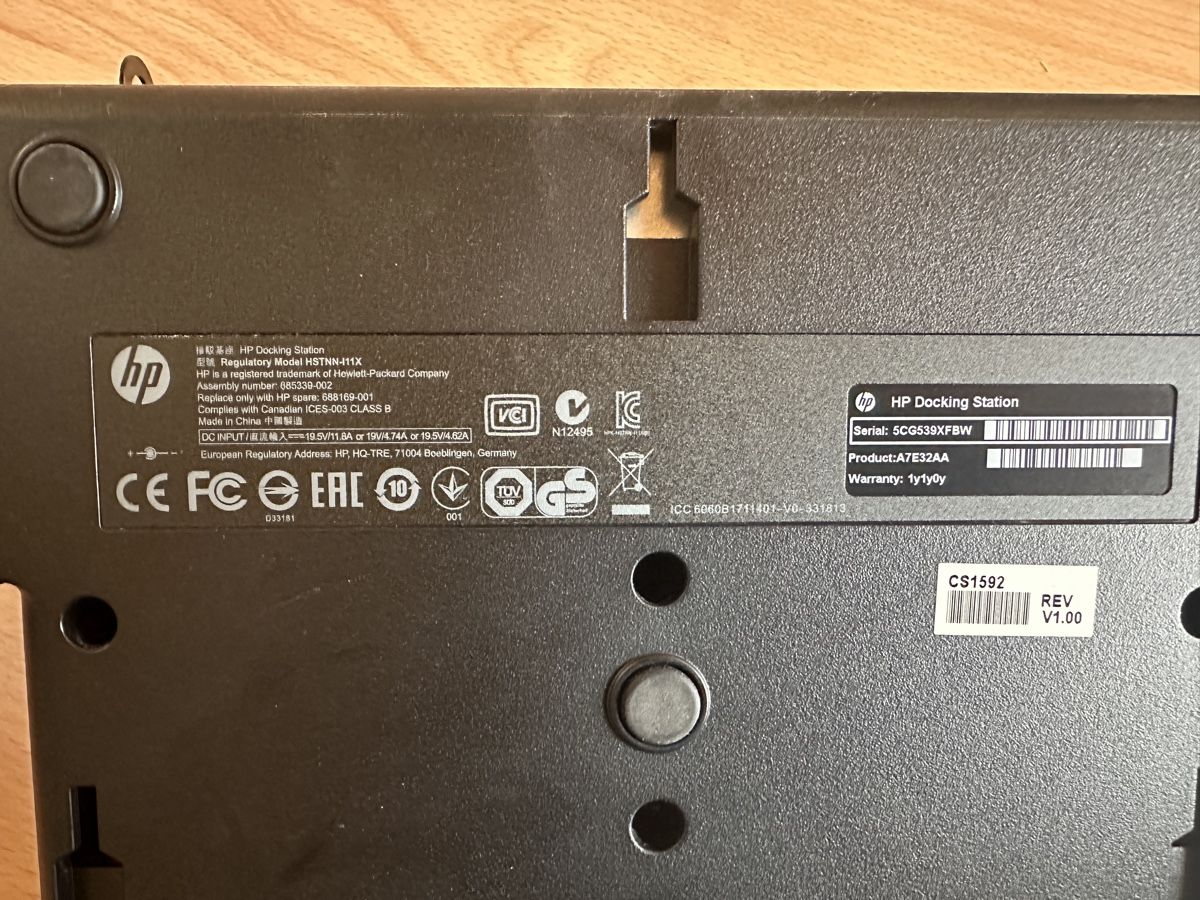 Hewlett Packard Docking station: HP Docking Station HSTNN-I11X, gebraucht – Usato da Walterswil (BE) venduto da RoHo-81 2