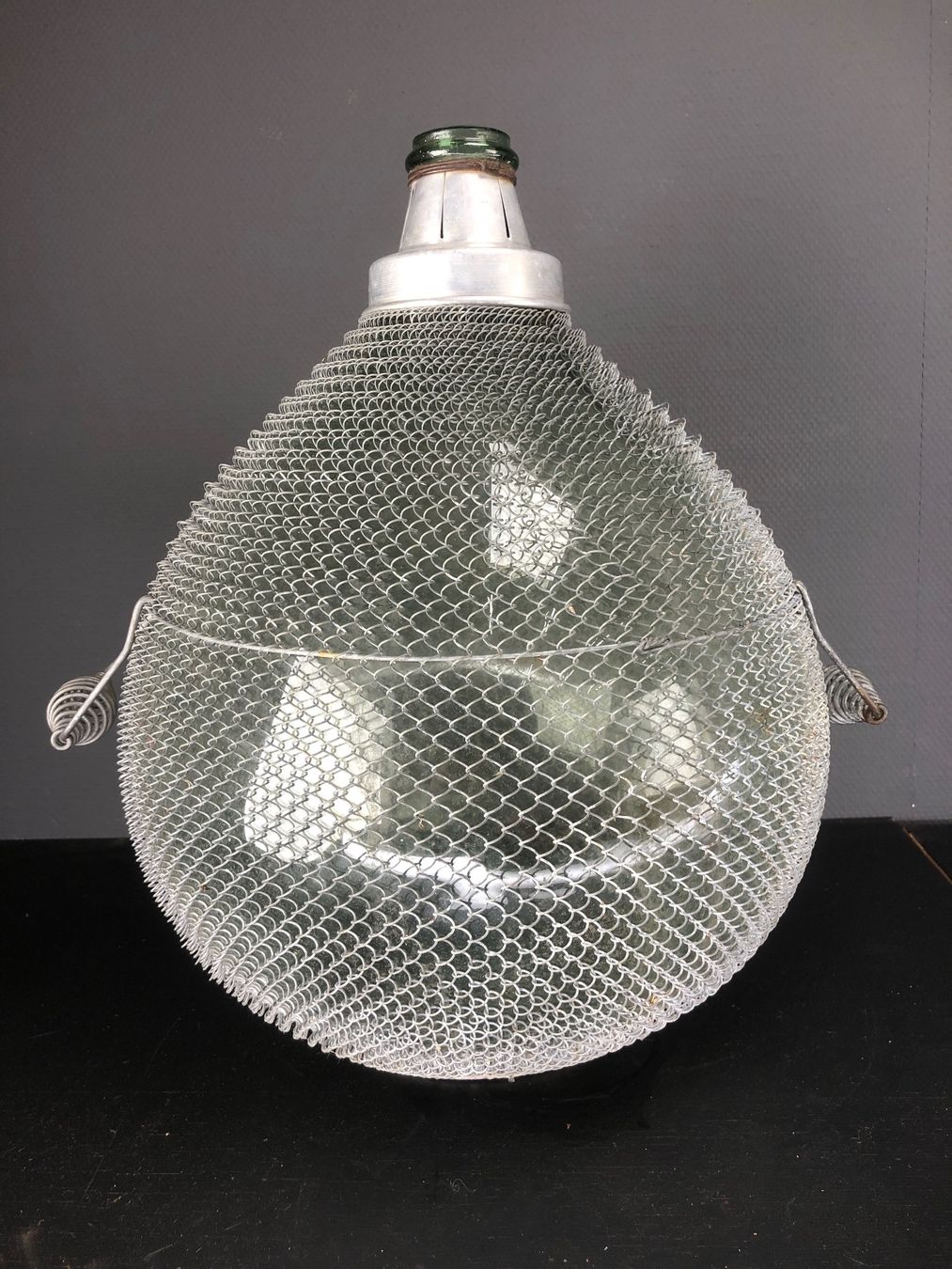 Accessori: Grosse Weinflasche, Weinballon, Mostflasche mit Gitternetz – Usato da Laufenburg venduto da industrial-silence 2