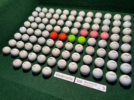100 gebrauchte Golfbälle Markenmix „Spezial“ (Set 031)