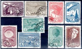1938 LUFTPOST SERIE 9 MARKEN CCCP RUSSLAND - SO34