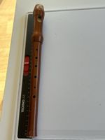 Blockflöte braun Kunststoff gebraucht mit Abnutzungen(2I1)
