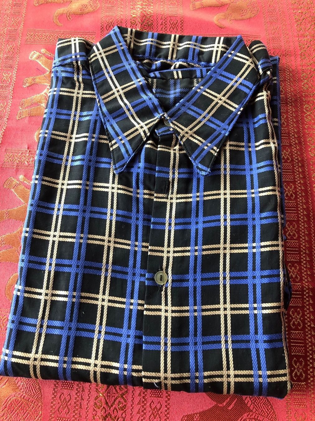 Camicie: Langarmhemd schwarz - blau - gelb Karomuster – Nuovo (secondo la descrizione) da Schübelbach venduto da Dolly990_2