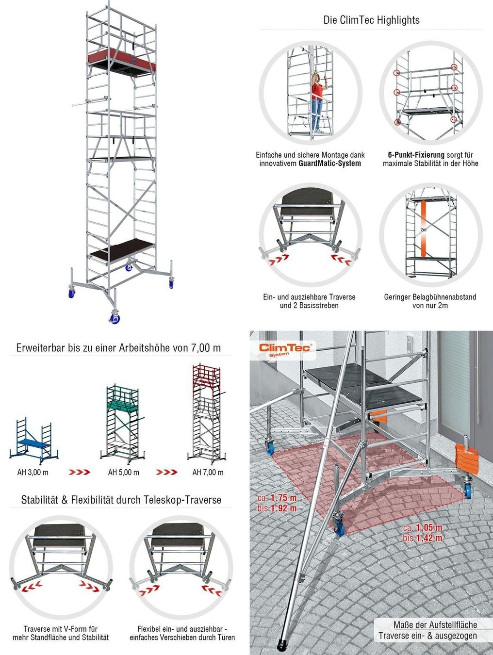 Ponteggi: Krause ClimTec Gerüst 7m mit Rollen – Nuovo e nell'imballaggio originale da Bottighofen venduto da zaap 1