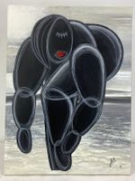 Abstrakte figurative Komposition – Mischtechnik  jaB/gaB, 12