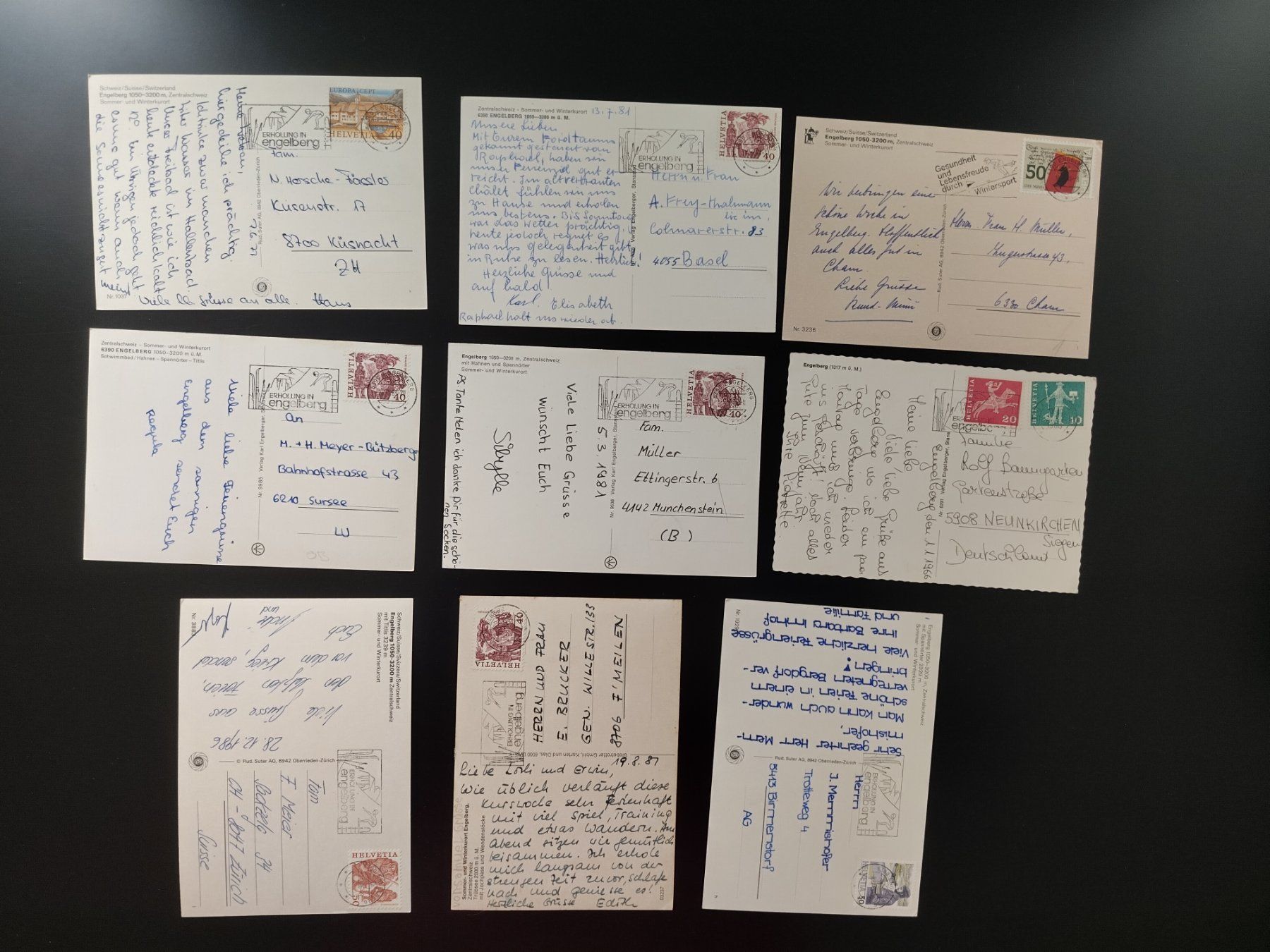 Cartoline postali: Engelberg: 9 alte Ansichtskarten, ab 1966 – Usato da Ohmstal venduto da Lebensfreude05 1