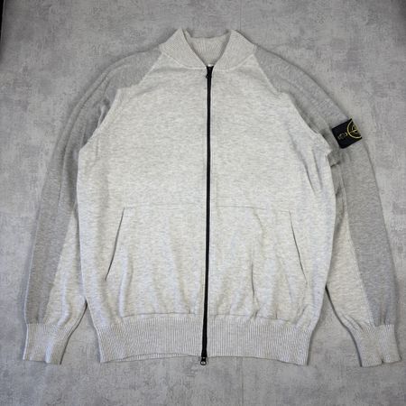 Gilet Zippé Bicolore Stone Island Gris - XL