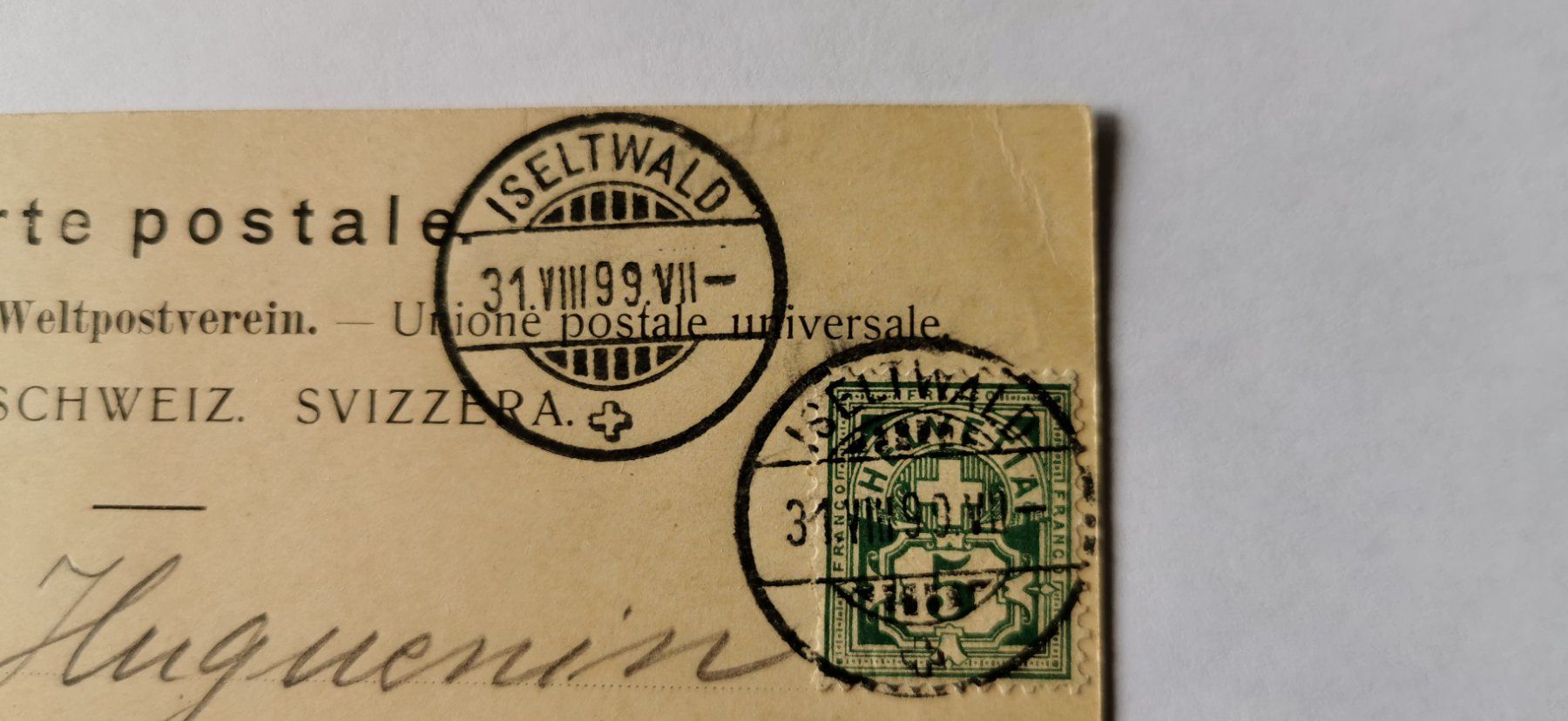 Tutti i francobolli: Carte postale Weltpostverein 1899 – Usato da Aadorf venduto da Chnorli-Furz 2
