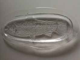 Glasplatte, Servierplatte für Fisch etc.