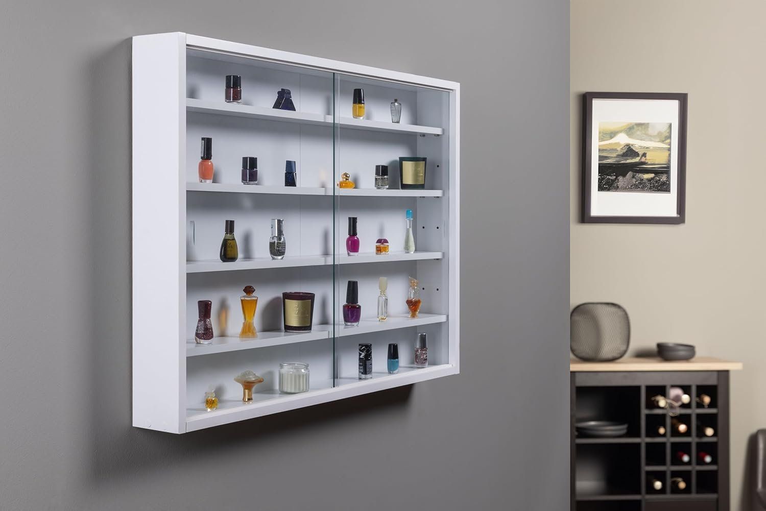 Vitrines: Wandvitrine Sammlervitrine Hängevitrine Beleuchtung Glas – Neuf avec emballage d'origine à Genève par Top-Trend 2