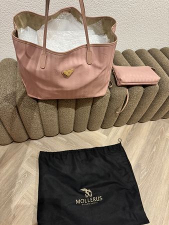 Maison Mollerus ZÜRICH Shopper Altrosa/Rosé inkl. Pochette