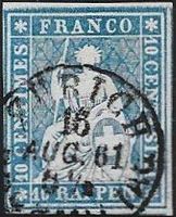 23G vollrandig ZÜRICH Vollstempel sauber selten ab 1.-