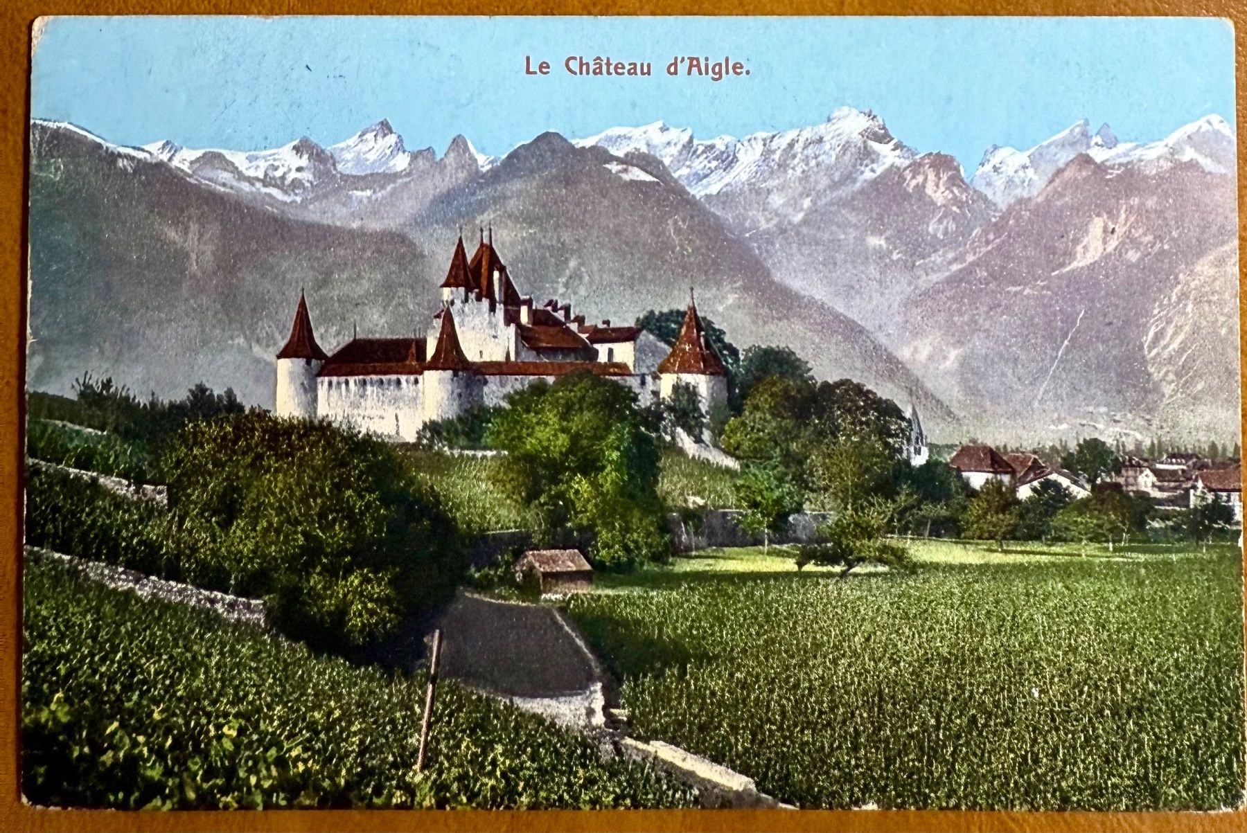 Ansichtskarten: Aigle - Belle vue du Château 1908 – Gebraucht aus Lutry von Ediego