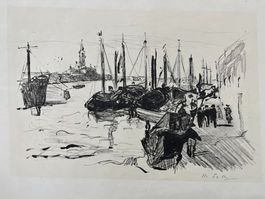 HANS FALK LITHOGRAPHIE SIGNIERT