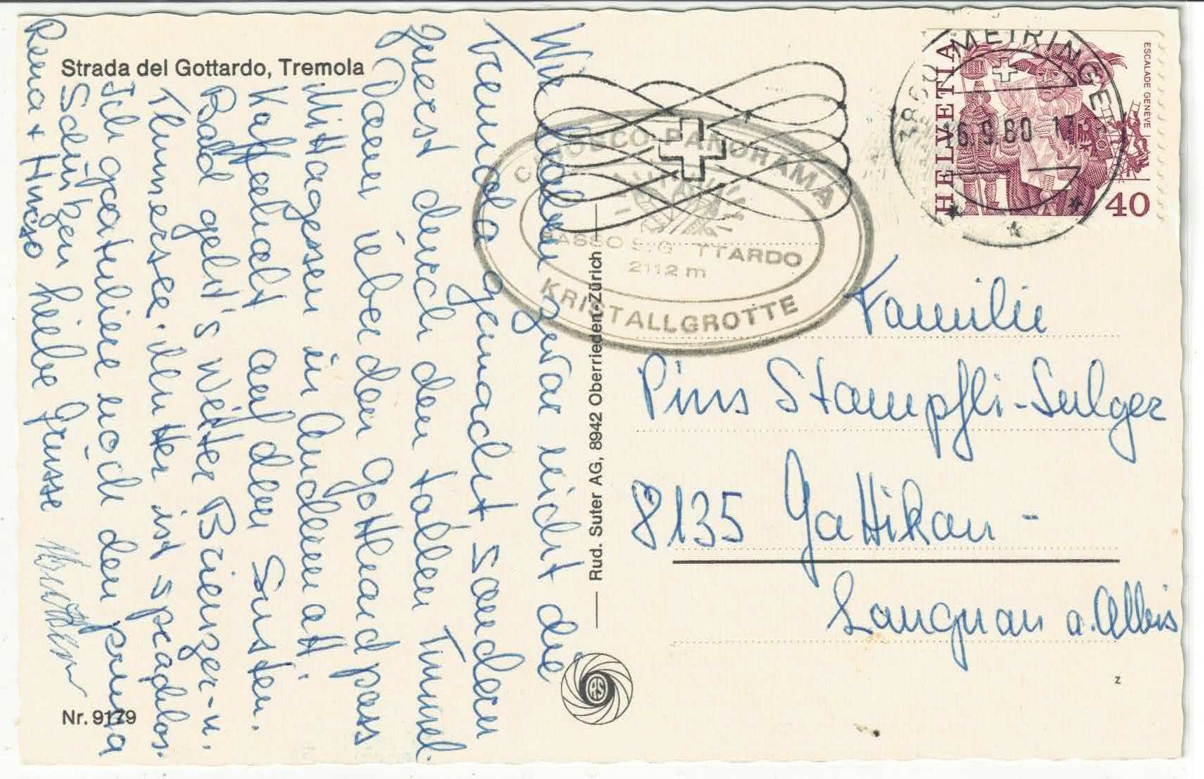 Cartes postales: Strada del Gottardo - Tremola – D'occasion à Ettingen par Kartenplanet 1