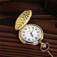 Taschenuhr mit Kette goldfarbig