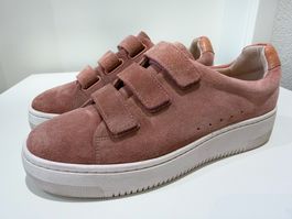 Sandro Paris Veloursleder Sneaker Klettverschluss Rosa 38